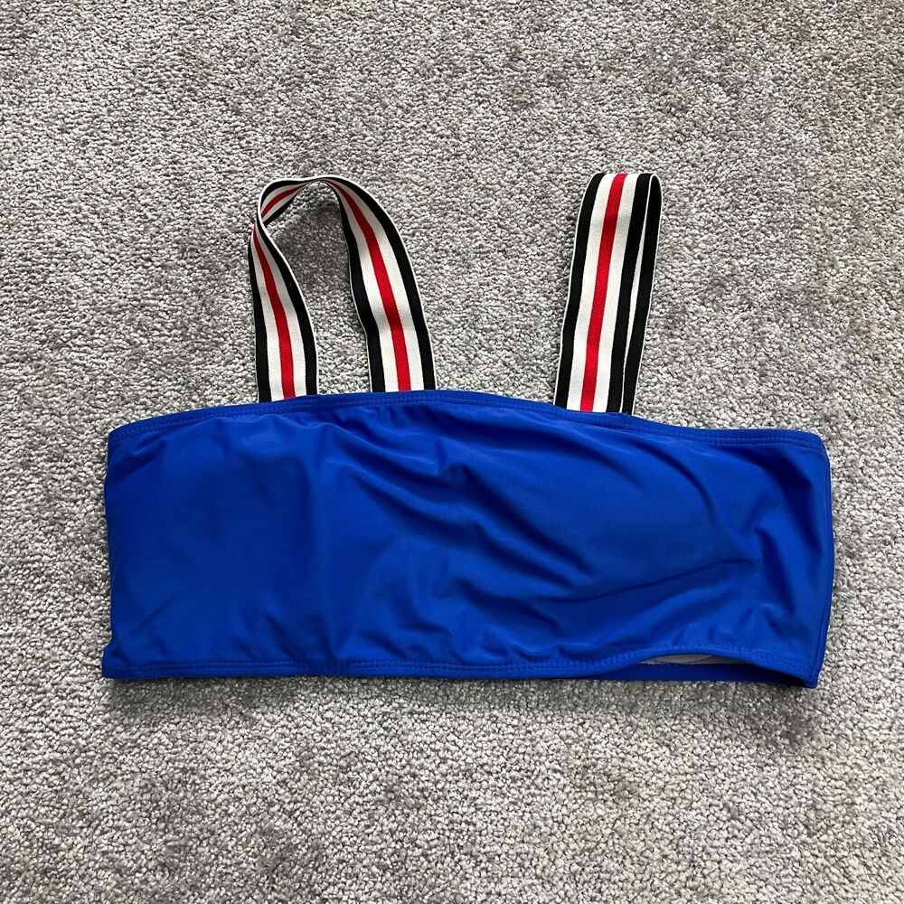 Unbranded Swimwear Bikini Top Womens Large Blue Padded Wide Strap Summer Beach